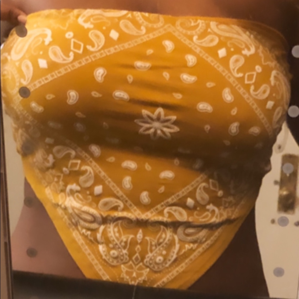 Yellow Bandana Tube Top 💛